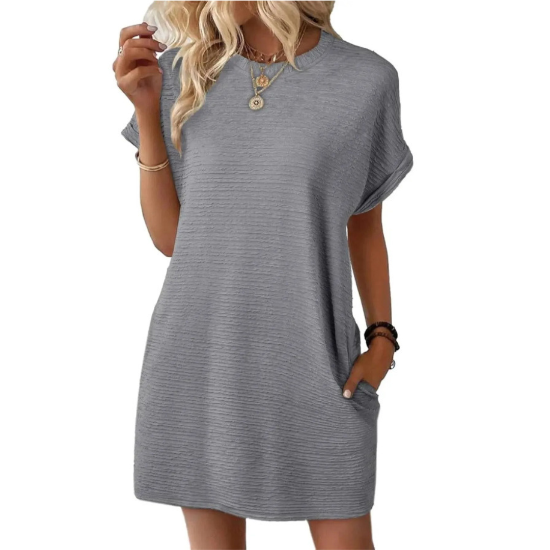 Sue | Casual Minimalist Round Neck Summer Dress