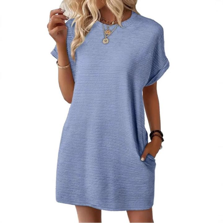 Sue | Casual Minimalist Round Neck Summer Dress