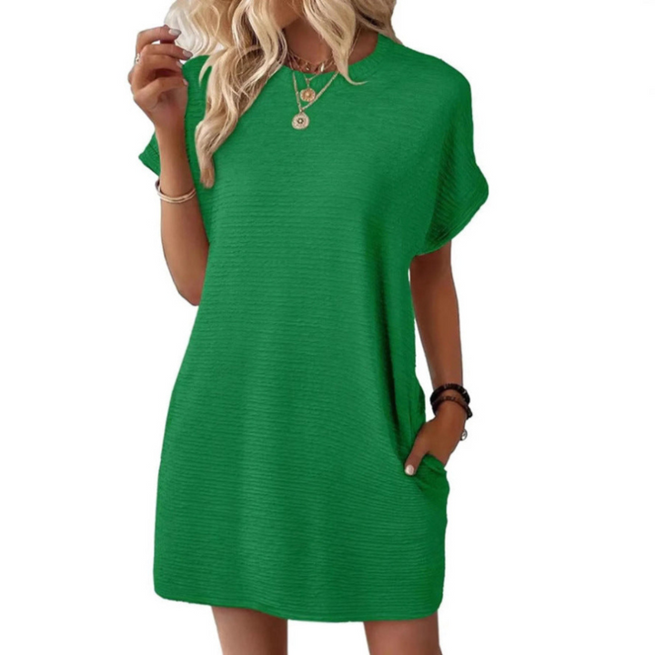 Sue | Casual Minimalist Round Neck Summer Dress