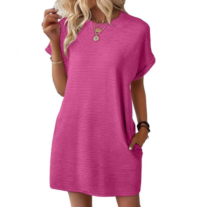 Sue | Casual Minimalist Round Neck Summer Dress