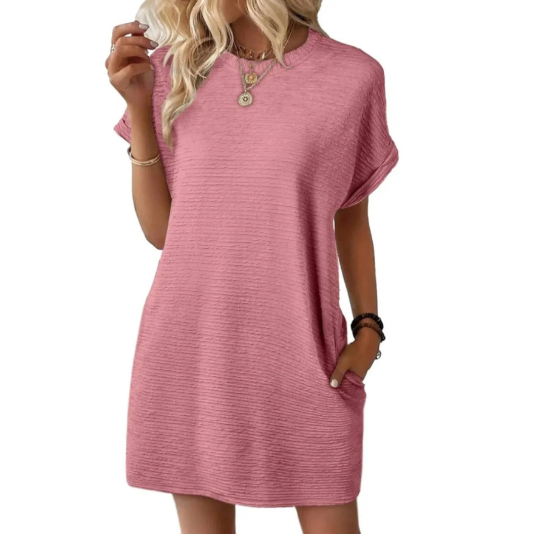 Sue | Casual Minimalist Round Neck Summer Dress