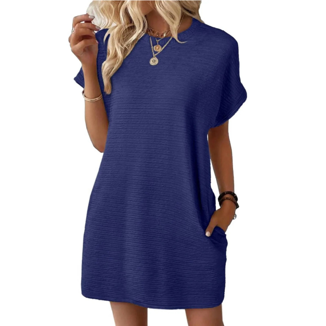 Sue | Casual Minimalist Round Neck Summer Dress