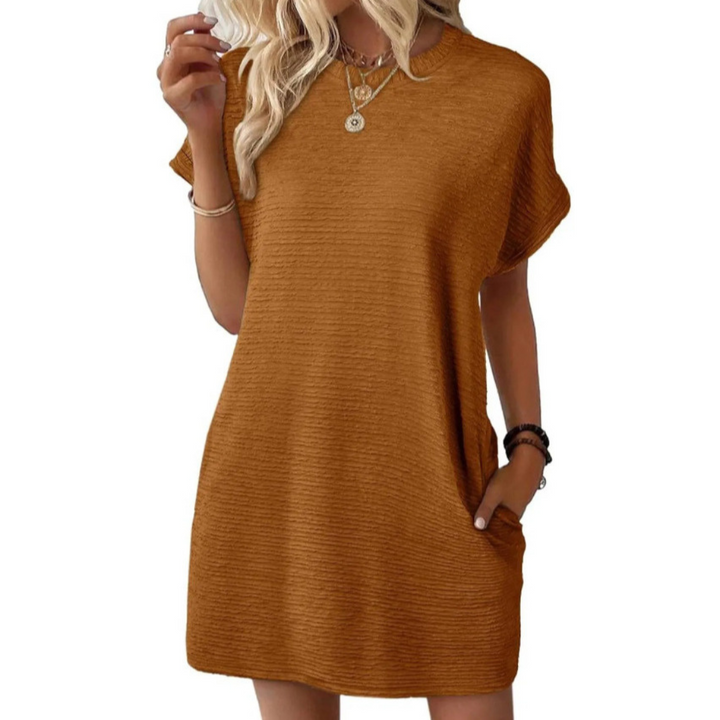 Sue | Casual Minimalist Round Neck Summer Dress