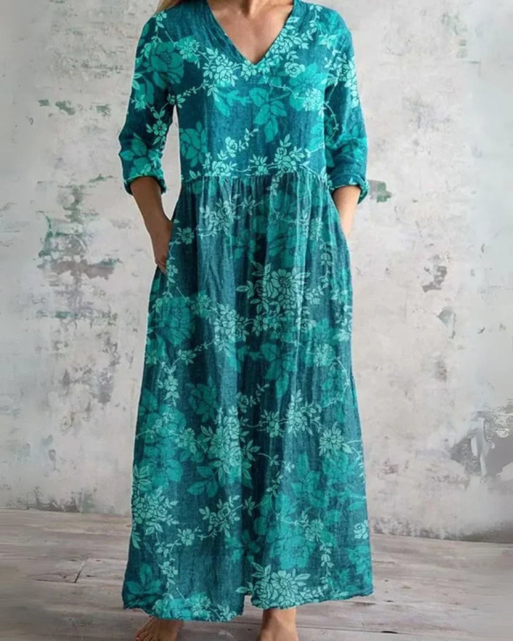 Melany | Vintage Floral Maxi Dress