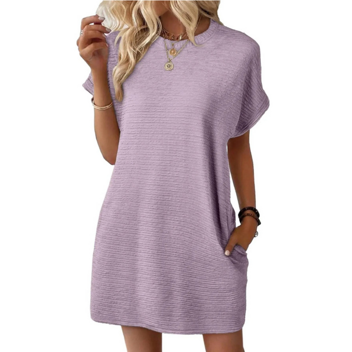 Sue | Casual Minimalist Round Neck Summer Dress