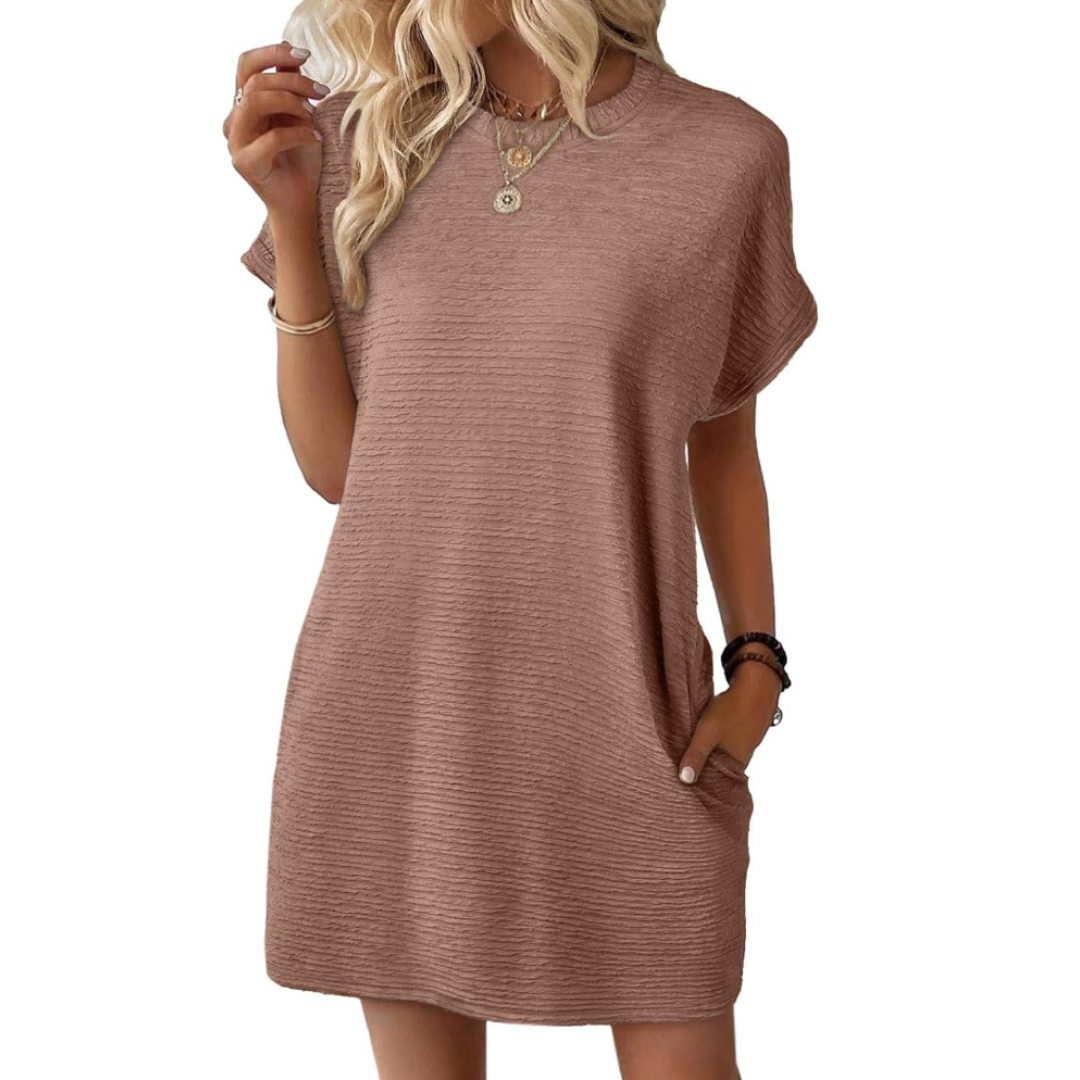 Sue | Casual Minimalist Round Neck Summer Dress