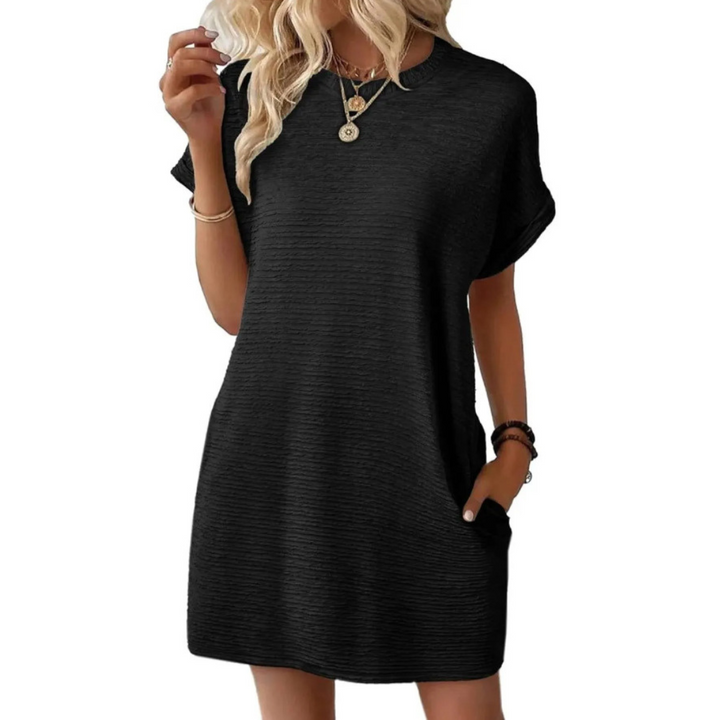 Sue | Casual Minimalist Round Neck Summer Dress