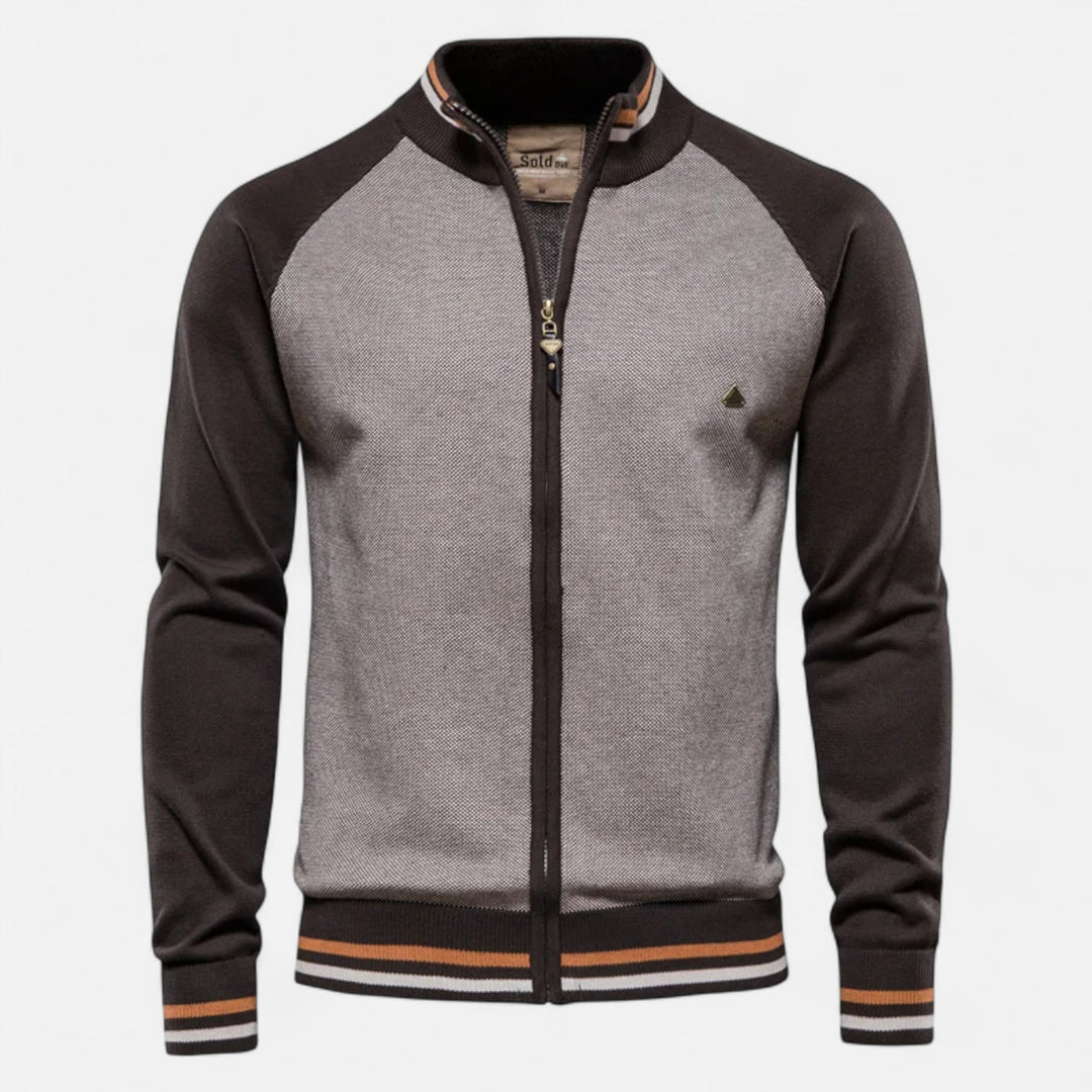 Lauvin | Men’s Zipped Sweater – Heritage Cotton Knit
